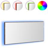 ZNTS Bathroom Mirror Cabinet with LED Light Brown Oak 80x37 cm 863305