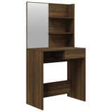 Dressing Table with Mirror Brown Oak 74.5x40x141 cm 820492