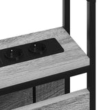 Storage Headboard with Shelf Grey sonoma 75 cm Engineered wood 859613