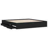 Bed Frame with Drawers without Mattress Black 160x200 cm 3207260