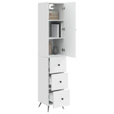 Cabinet Set 2 pcs High Gloss White 34.5 x 34.5 x 90 cm 3416893