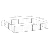 Dog Kennel Silver 16 m Steel 3082150
