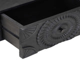 Handmade Bedside Cabinet Black 40 x 30 x 20 cm Solid Mango Wood 42020079