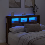 LED Headboard Old Wood 160x18,5x103,5 cm Engineered Wood 857688