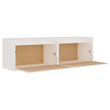 Wall Cabinets 2 pcs White 60x30x35 cm Solid Pinewood 813448