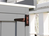 Wooden Garden Shed, Garden Tool Storage Shed Hinged Roof and Shelf, Outdoor Storage Cabinet T3398P325225