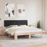 Bed Frame with Upholstered Headboard Black 180 x 200 cm 3398081