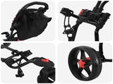 Golf Trolley Folding Manual Black 110 x 60 x 132 cm Iron 42033586