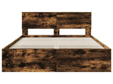 Bed Frame Smoked Oak 120 x 190 cm Engineered wood 3407899