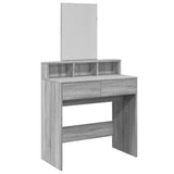 Dressing Table with Mirror Grey Sonoma 80x41x144.5 cm 848176