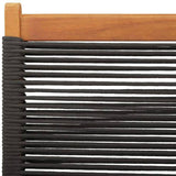 Folding Garden Chairs 6 pcs Black Solid Wood Acacia 3214629
