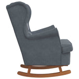 Rocking Chair with Cushion Dark Grey 92 x 71 x 100 cm Plywood 42012851