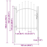 Garden Gate Woerden Steel 1x1.5 m White 143065