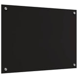 Kitchen Backsplash 2 pcs Black 70 x 50 cm Tempered Glass 3415543