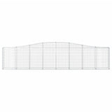 Arched Gabion Baskets 5 pcs 400x30x80/100 cm Galvanised Iron 3145816