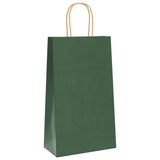 Paper Bags 250 pcs with Handles Green 21x11x36 cm 4101729