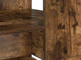 Desk with Shelf Smoked Oak 113 x 54 x 120 cm Engineered Wood 869278