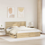Bed Frame with Drawer Sonoma Oak 180 x 200 cm Engineer Wood 3410158