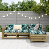 ZNTS 4 Piece Garden Sofa Set Impregnated Wood Pine 3250771