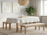 Table Cloth 5 pcs Oval White 130 x 220 cm 42040399