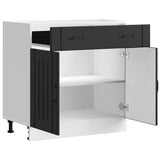 Kitchen Base Cabinet Lucca Black Engineered Wood 853738