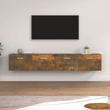 Wall Cabinets 2 pcs Smoked Oak 100x36,5x35 cm Engineered Wood 3115665