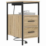 Bedside Cabinet Sonoma Oak 30 x 48 x 61 cm Engineered Wood 859412