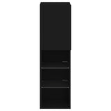 TV Cabinet with LED Lights Black 30.5x30x102 cm 837017