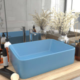 Luxury Wash Basin Matt Light Blue 41x30x12 cm Ceramic 147044