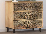 Side Cabinet 60x33x75 cm Solid Wood Mango 358215