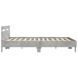 Bed Frame with LED without Mattress Concrete Grey 160x200 cm 3207535
