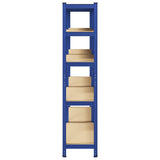 5-Layer Storage Shelves 2 pcs Blue Steel&Engineered Wood 4016950