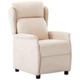 Recliner Chair Cream 66.5 x 94 x 101.5 cm Polyester 340161