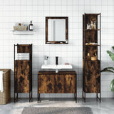 ZNTS 4 Piece Bathroom Cabinet Set Smoked Oak Engineered Wood 3214361