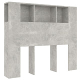 Headboard Cabinet Concrete Grey 120x18.5x102.5 cm 811920