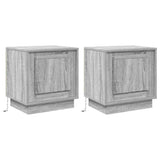 Bedside Cabinet 2 pcs Grey 44 x 34.5 x 45 cm Engineered Wood 869573