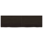Bathroom Countertop Dark Brown 140x40x cm Treated Solid Wood 3156244