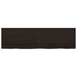 Bathroom Countertop Dark Brown 140x40x cm Treated Solid Wood 3156244