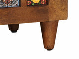 Sideboard with Storage Walnut 60 x 33 x 75 cm Solid Mango Wood 4018249