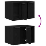 Cat Litter Box Enclosure Black Oak 60x40x40 cm Engineered Wood 865986