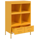 Highboard Mustard Yellow 68x39x101.5 cm Steel 843105