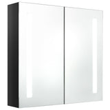 ZNTS LED Bathroom Mirror Cabinet Shining Black 62x14x60 cm 326519