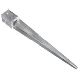 Ground Spikes 12 pcs Silver 10x10x91 cm Galvanised Steel 145424
