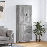Highboard Grey Sonoma 69.5x34x180 cm Engineered Wood 3200023