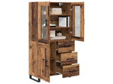 Highboard with Drawer 2 pcs Old Wood Engineered Wood 3415767