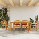 Garden Dining Set Teak Solid Teak Wood Large Stackable 3157934