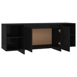 TV Cabinet Black 130x35x50 cm Engineered Wood 809585