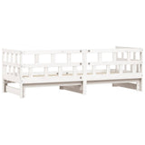 Daybed with Trundle without Mattress White 80x200 cm Solid Wood 836208