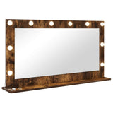 Vanity Mirror Rectangular Smoked Oak 100 x 55 x 18 cm 868305