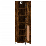 Highboard Smoked Oak 34.5x34x180 cm Engineered Wood 3199126